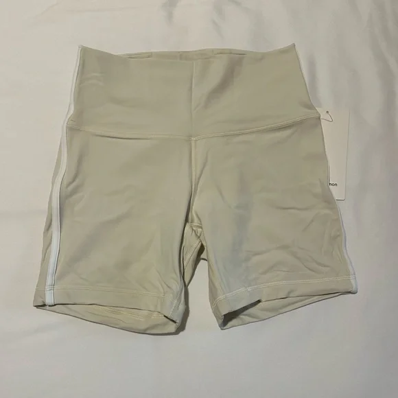 Lululemon Align - Cream High-Waisted Biker Shorts - Picture 1 of 4